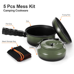 Odoland kettle steaming, perfect for hot beverages on hikes.