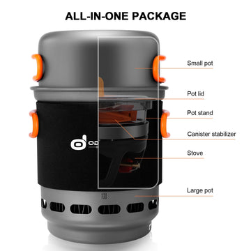 Odoland 20oz lightweight design fits compact packs for outdoor adventures.