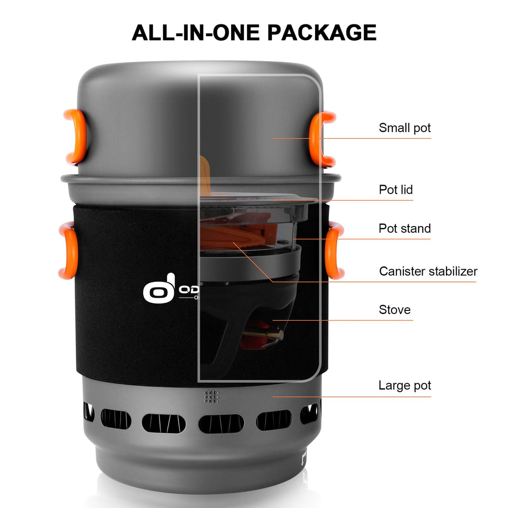 Odoland 20oz lightweight design fits compact packs for outdoor adventures.