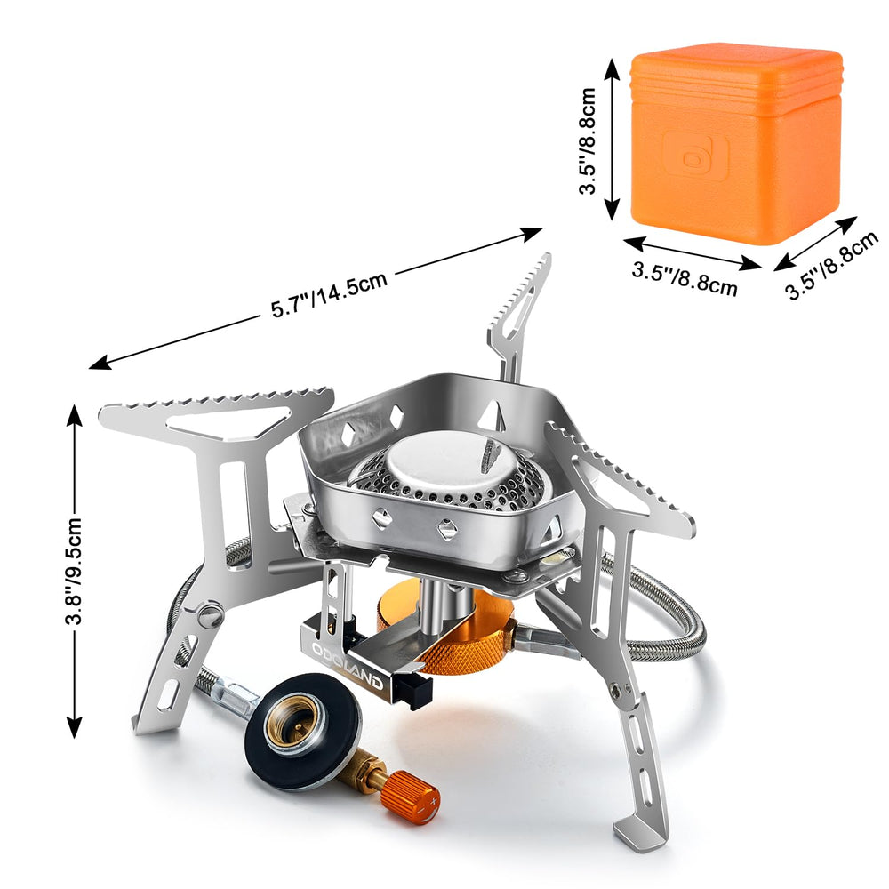 Odoland piezo ignition system for quick, reliable lighting outdoors.