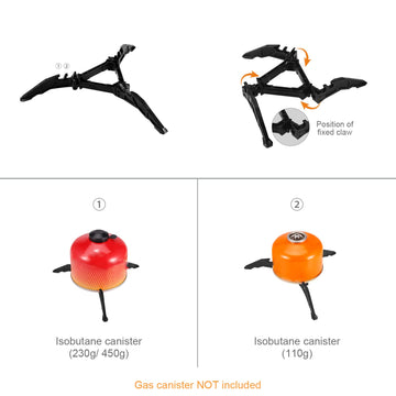 Odoland portable tripod stand provides stable camp cooking