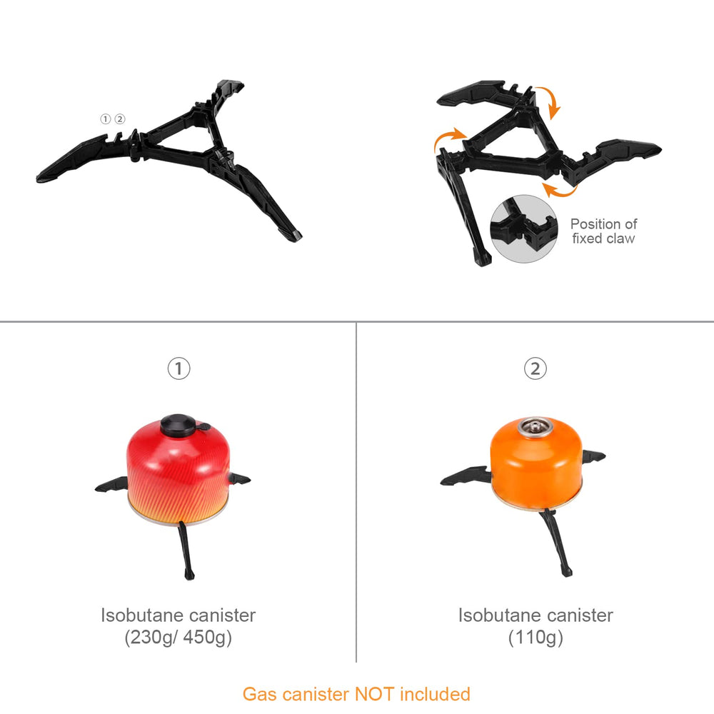 Odoland portable tripod stand provides stable camp cooking