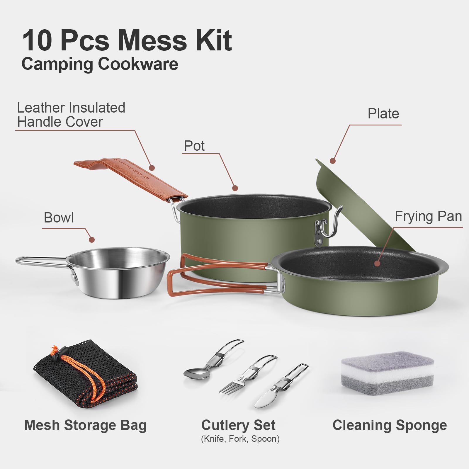 Odoland stainless steel camping bowl for versatile meals and durability