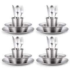 Odoland camping mess kit cups for durable outdoor hydration