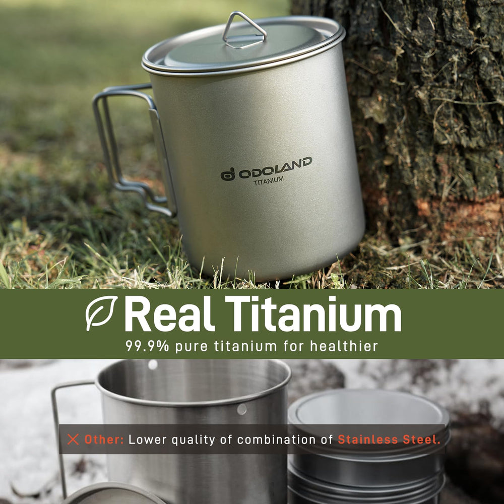 Odoland titanium spork – durable all-in-one eating tool for outdoor meals.