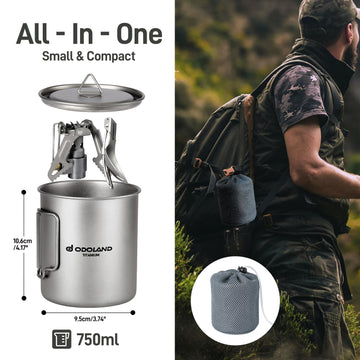 Odoland titanium stove 1900W—efficient heat for fast boils.