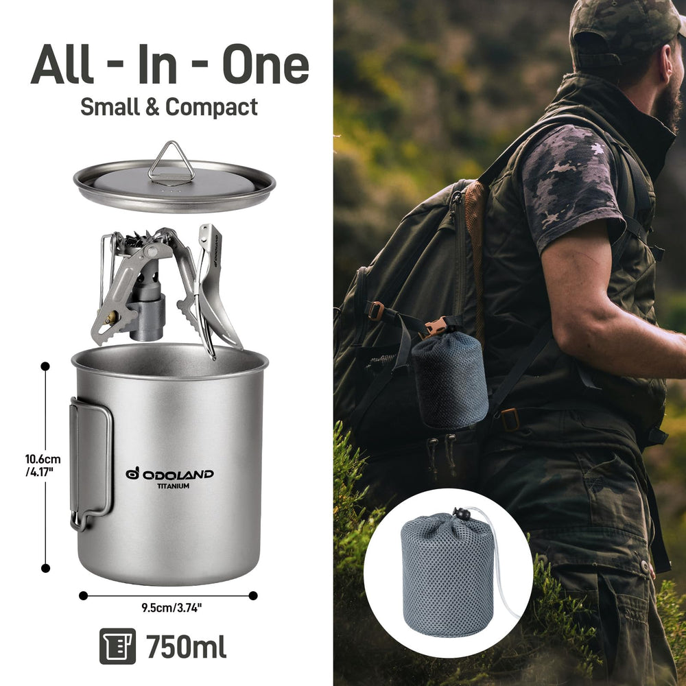 Odoland titanium stove 1900W—efficient heat for fast boils.