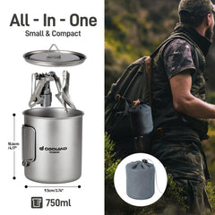 Odoland titanium stove 1900W—efficient heat for fast boils.