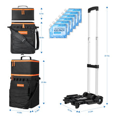 Odoland wheeled cooler frame doubles as a hand truck.
