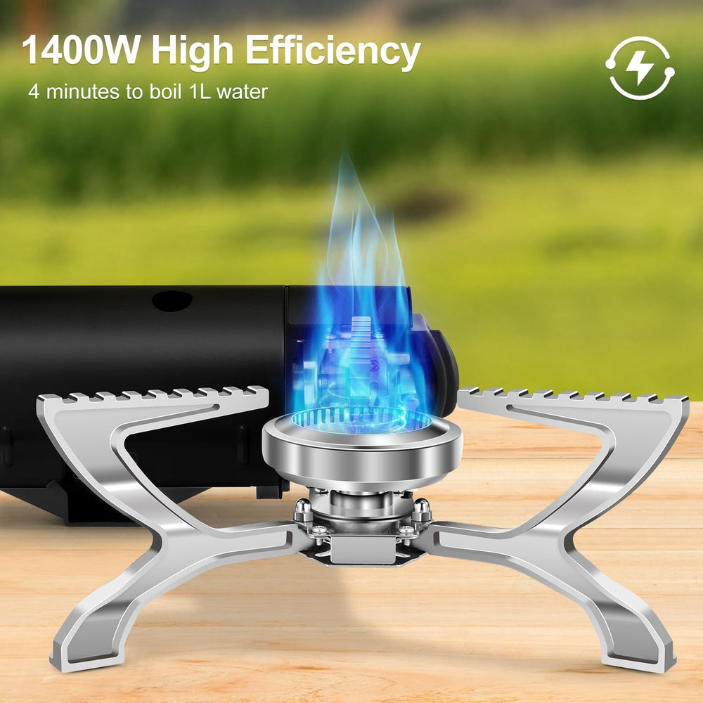 Odoland windproof burner 1400W ready for outdoor cooking