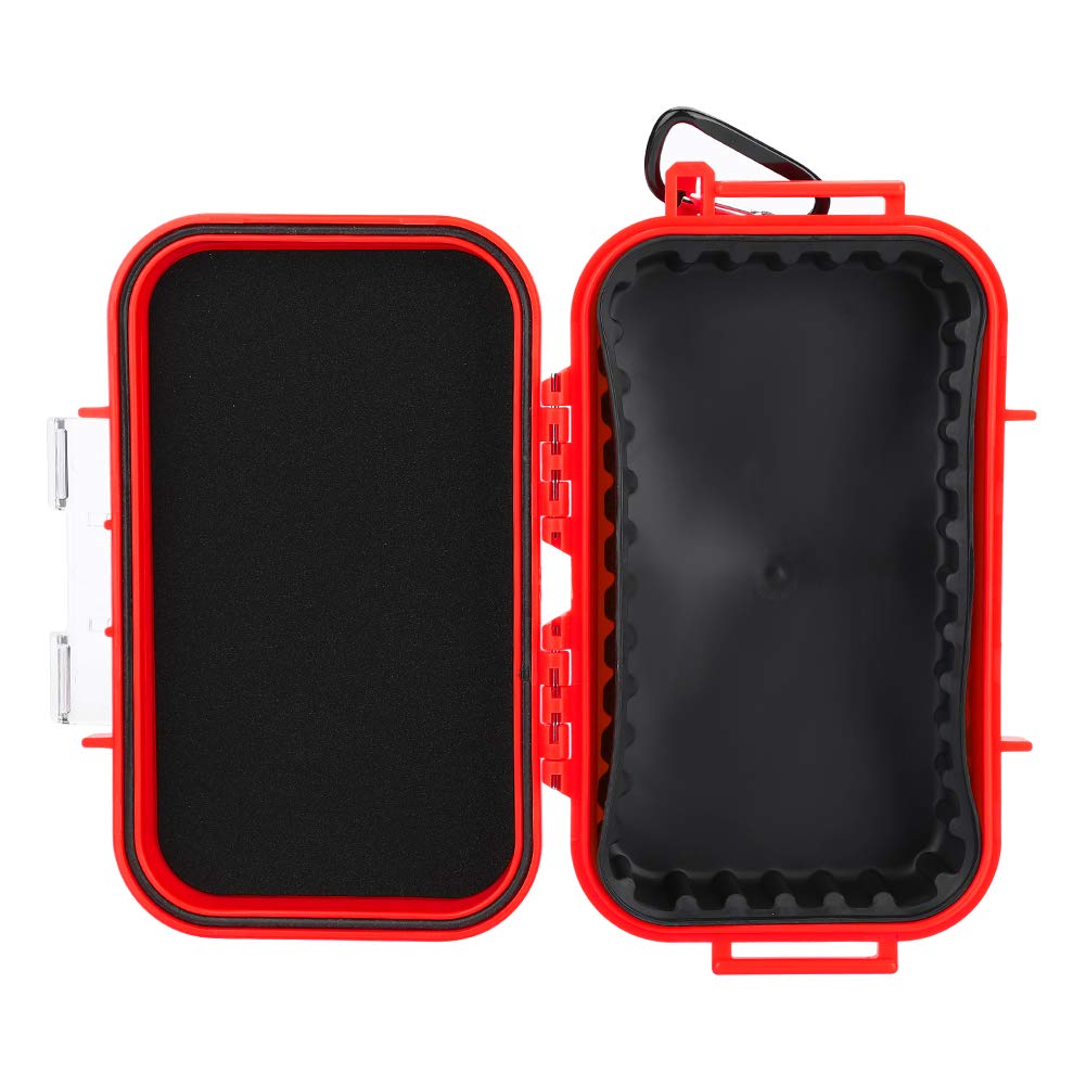 Odorkle red waterproof seal keeps contents dry during outdoor activities.