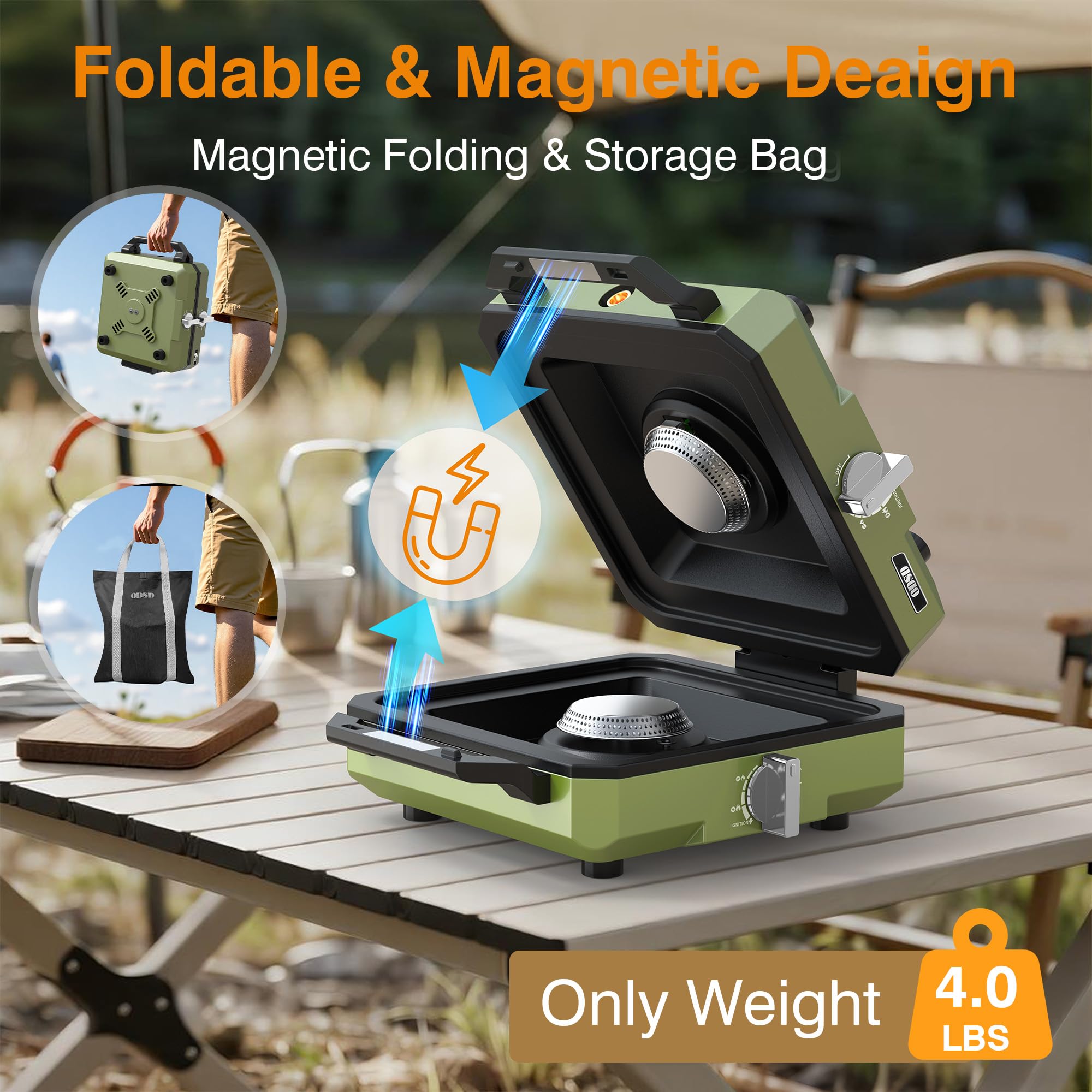 ODSD magnetic closure simplifies lid handling and setup