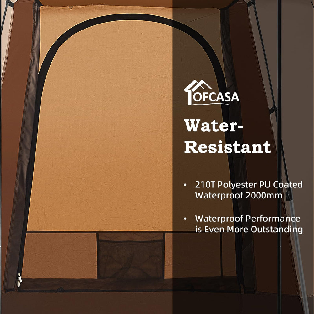 OFCASA tent built with 210D Oxford fabric for durability.