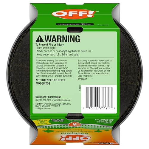 OFF! backyard candle set ideal for patios and gardens, creating ambiance.