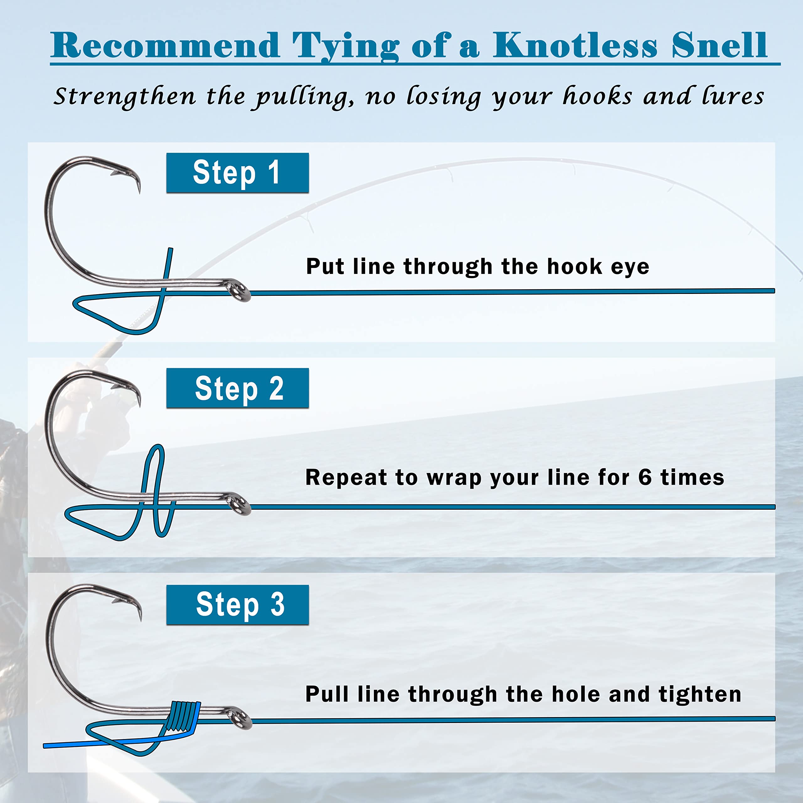 Reusable box packaging for the 180 hooks