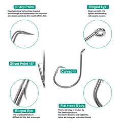 Offset octopus-style circle hook 3/0