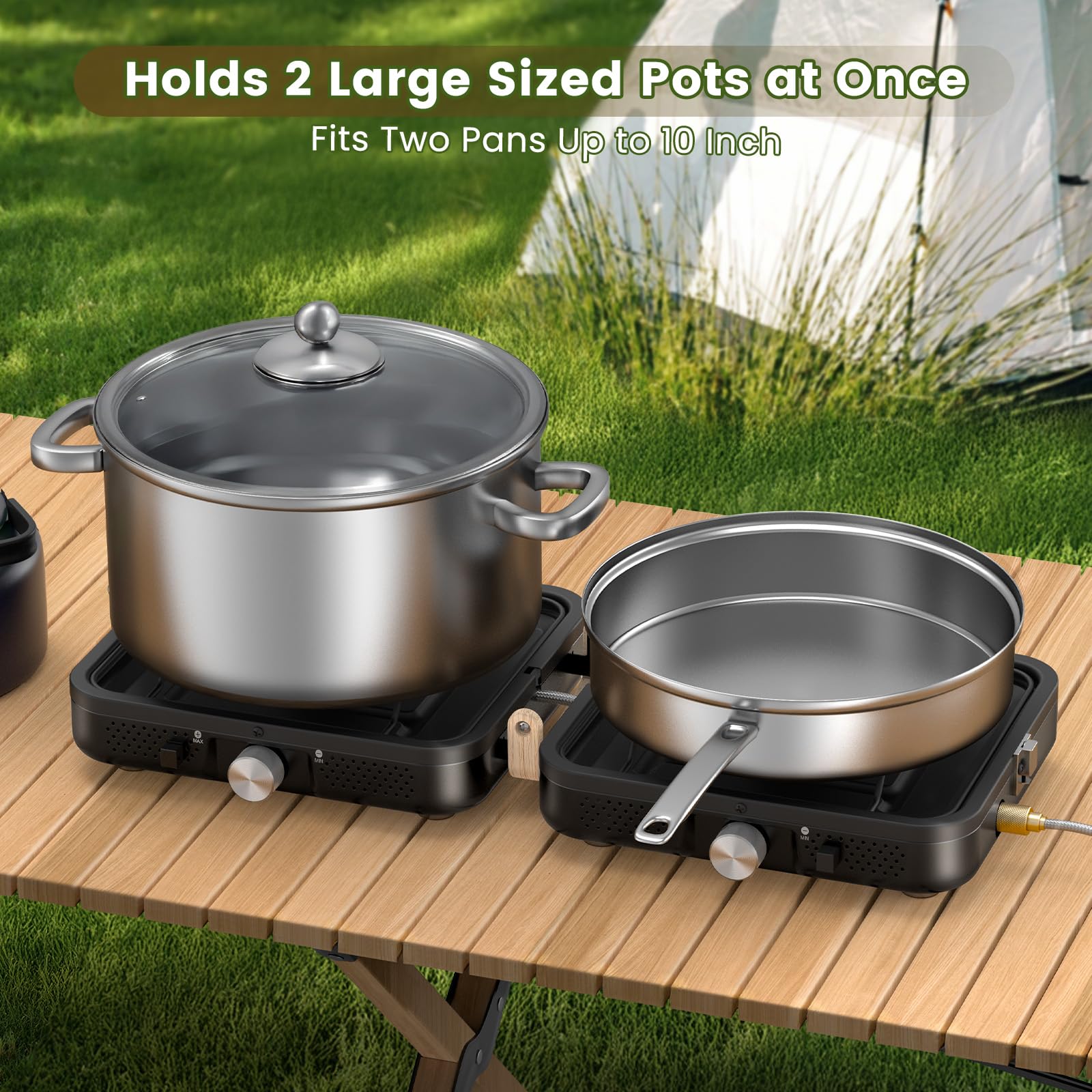 OGERY griddle textured surface for searing outdoors.