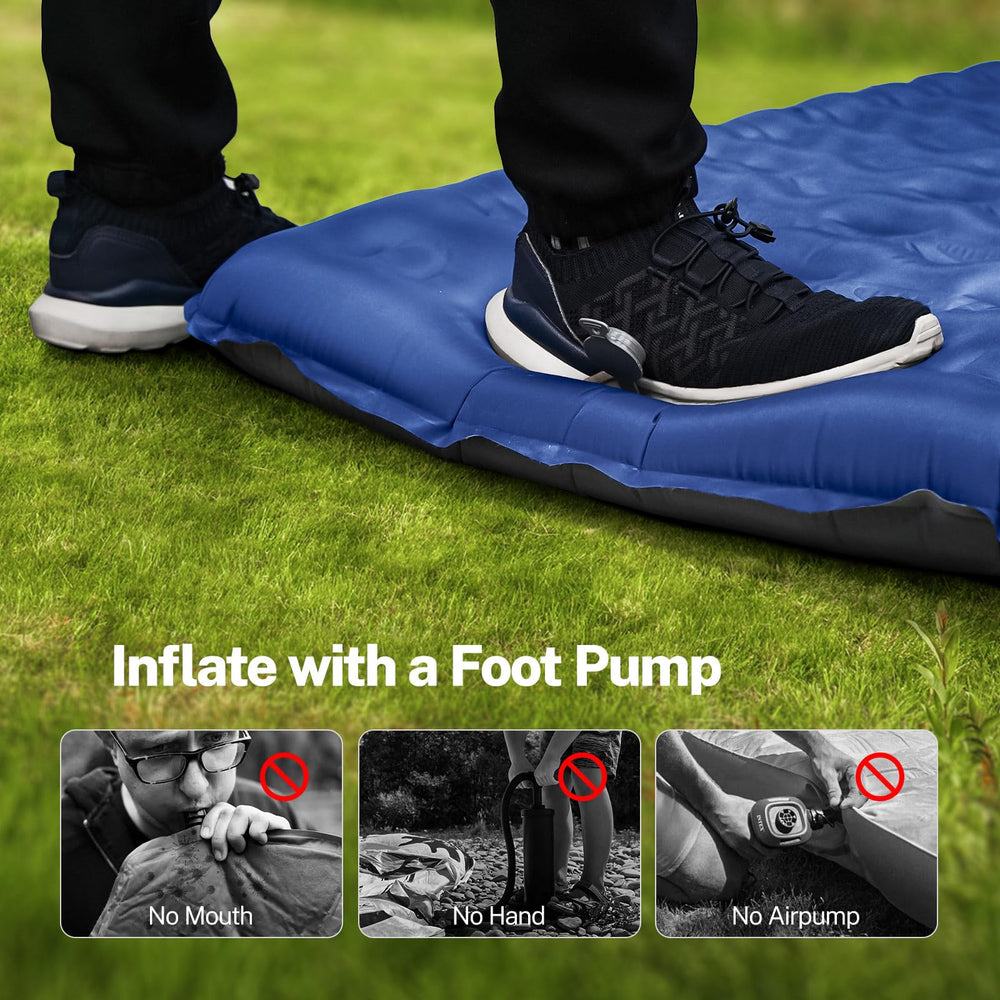 OGERY Sleeping Pad features 50D polyester with TPU coating for durability.