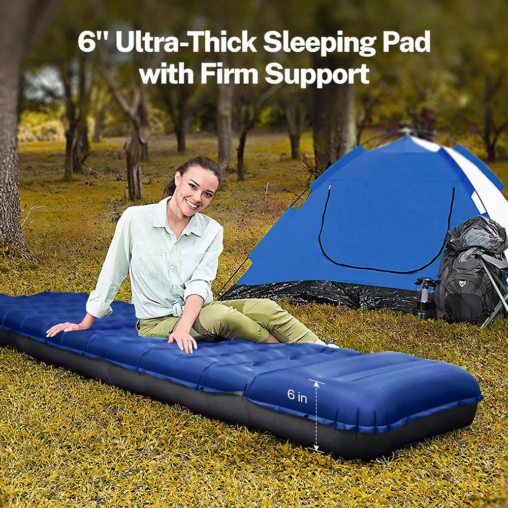 OGERY Sleeping Pad dual-valves prevent air leaks for faster setup.