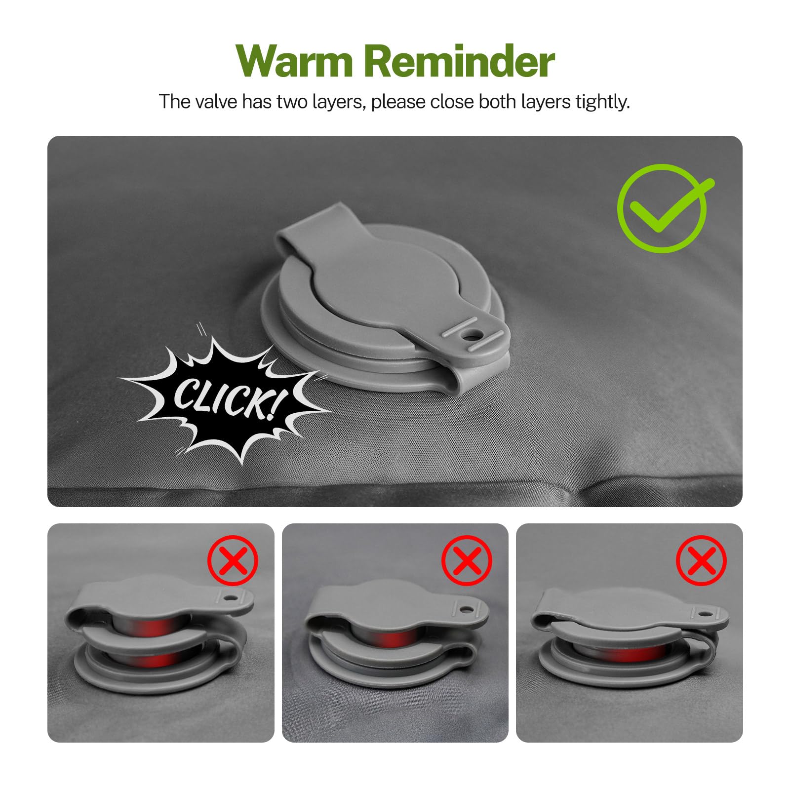 OGERY sleeping pad ideal for camping backpacking provides versatile comfort