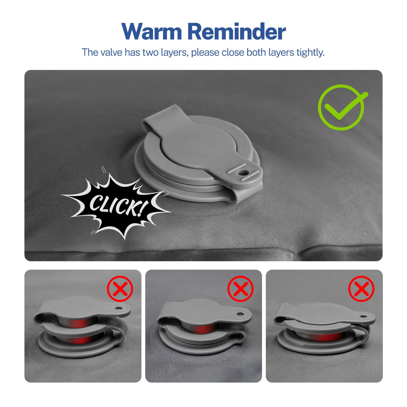 OGERY Sleeping Pad suitable for two-person camping and car sleeping.