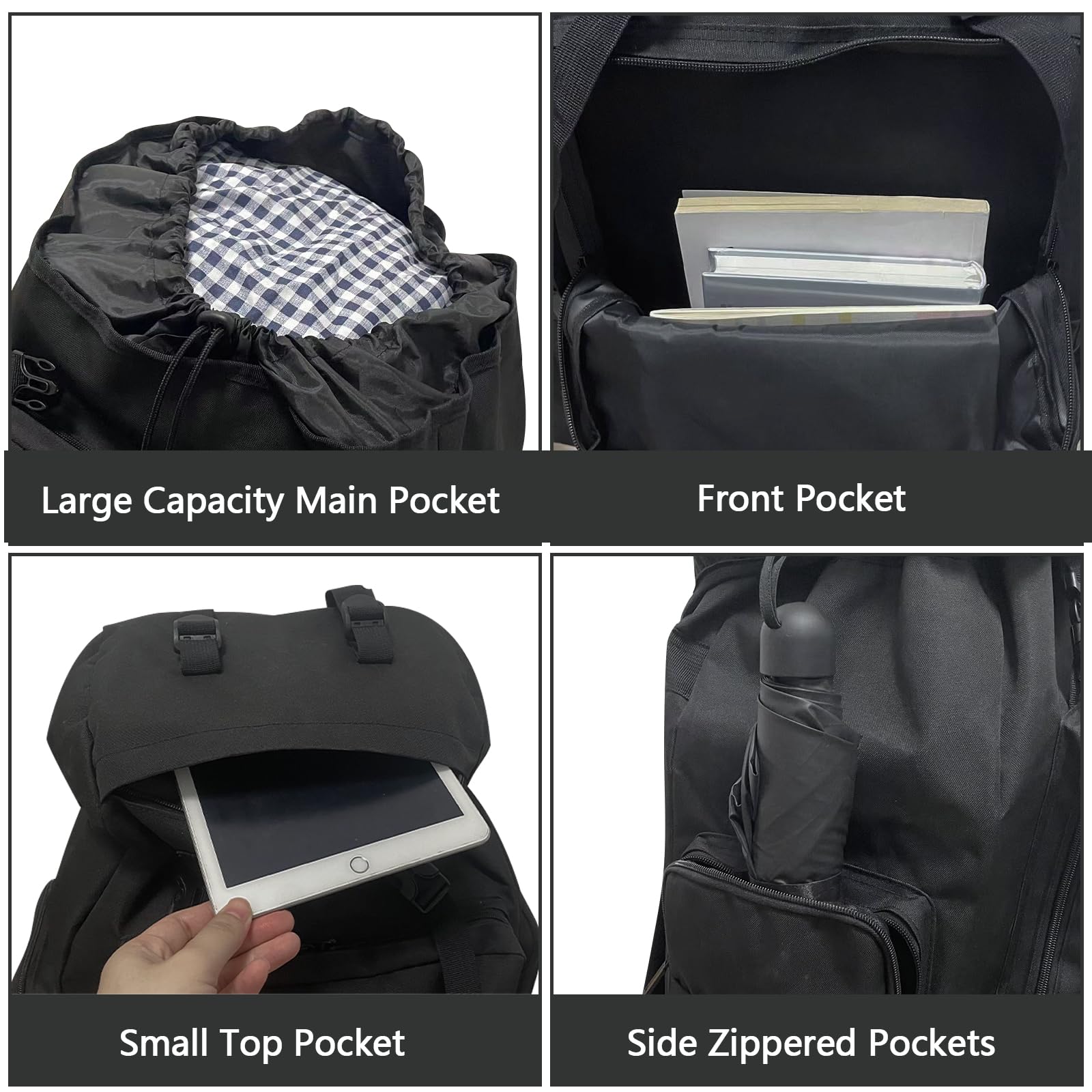Ogetok 100L hiking backpack back straps illustrating padded comfort