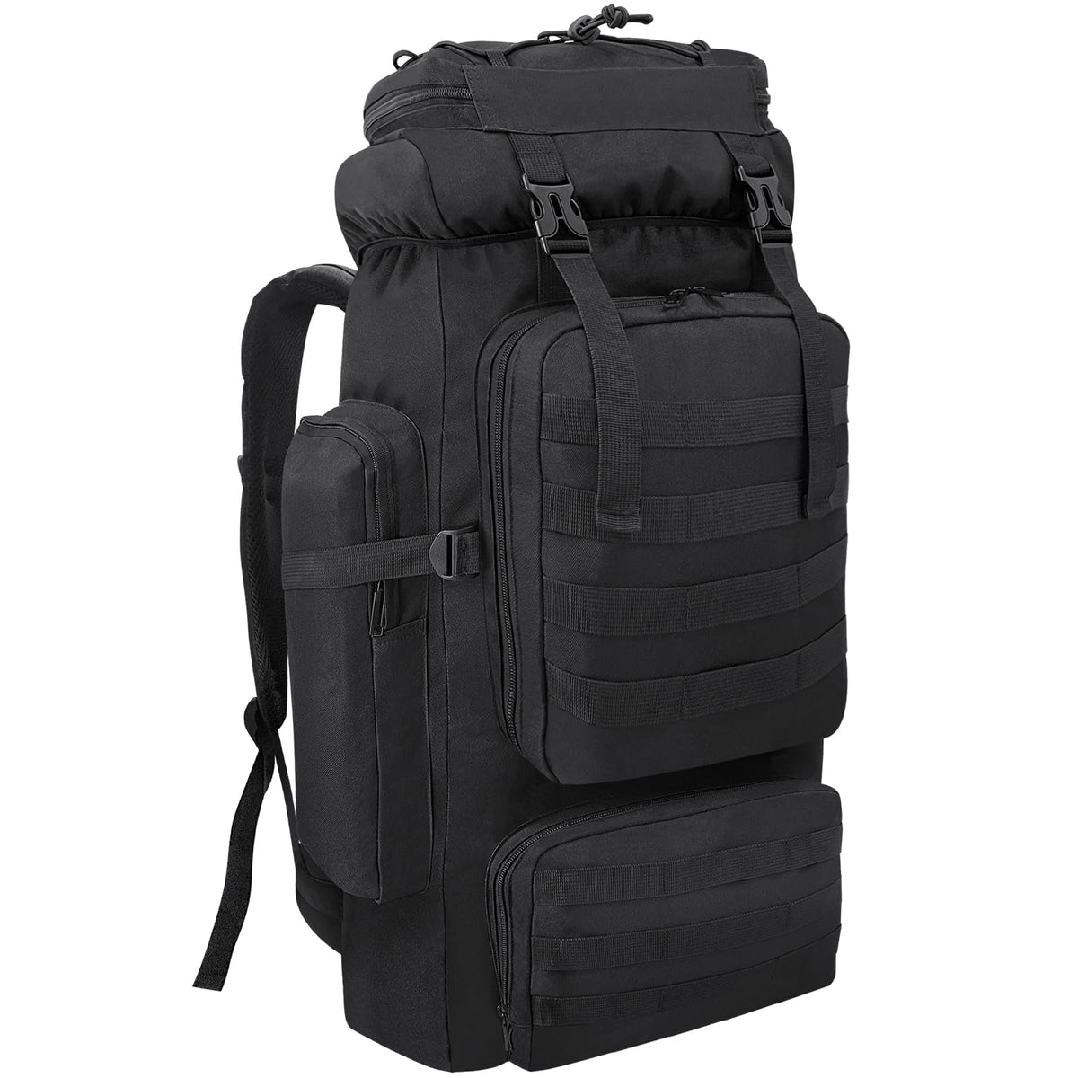 Ogetok 80L hiking backpack front view for multi-day treks with rugged construction