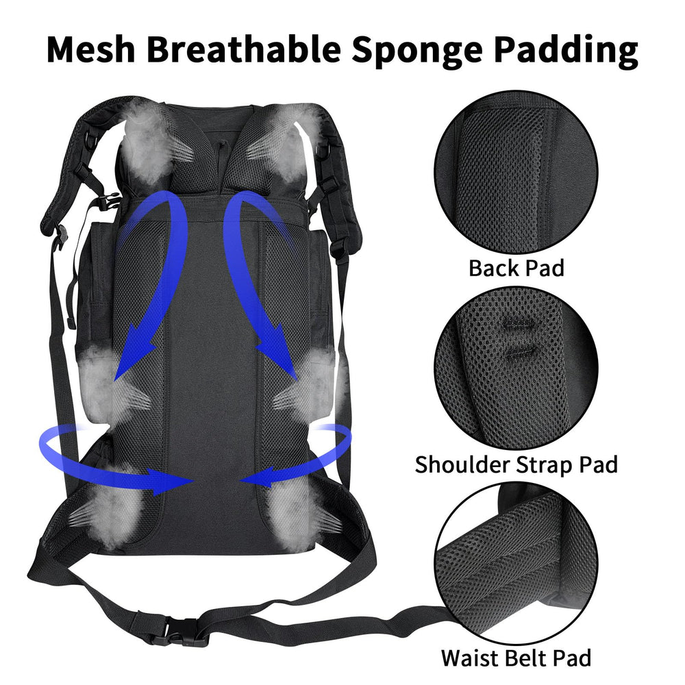 Ogetok 80L hiking backpack side pocket keeps essentials within easy reach.