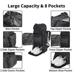Ogetok 80L hiking backpack waterproof fabric resists wear during rainy hikes.