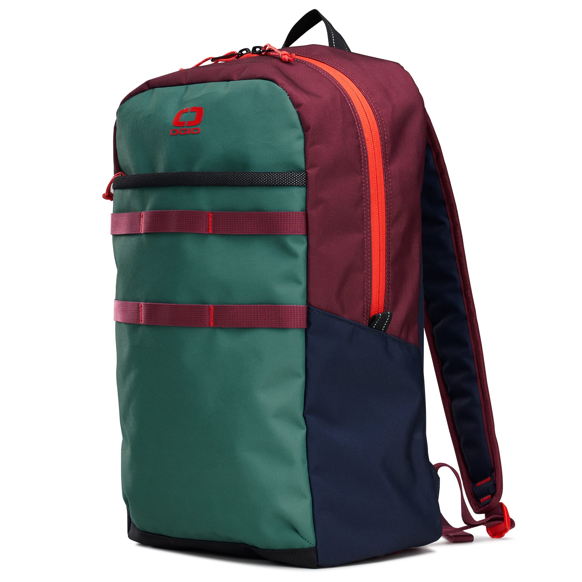 OGIO AL LITE Convoy 21L strap detail emphasizes adjustable fit for versatility.