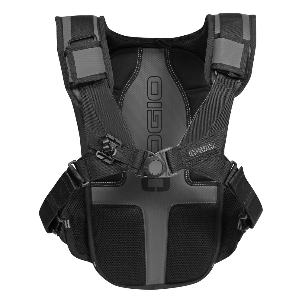 OGIO Atlas 3L hydration pack back view showing ergonomic support and breathable back panel