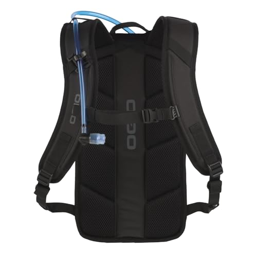 OGIO Mint 1.5L hydration pack back view, ergonomic backpad and airflow for comfort