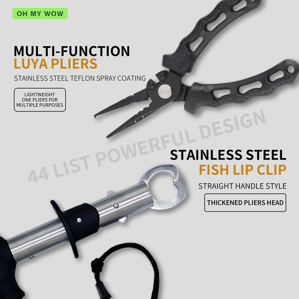OH MY WOW 6.1-inch fish lip gripper in 304 stainless steel for saltwater use