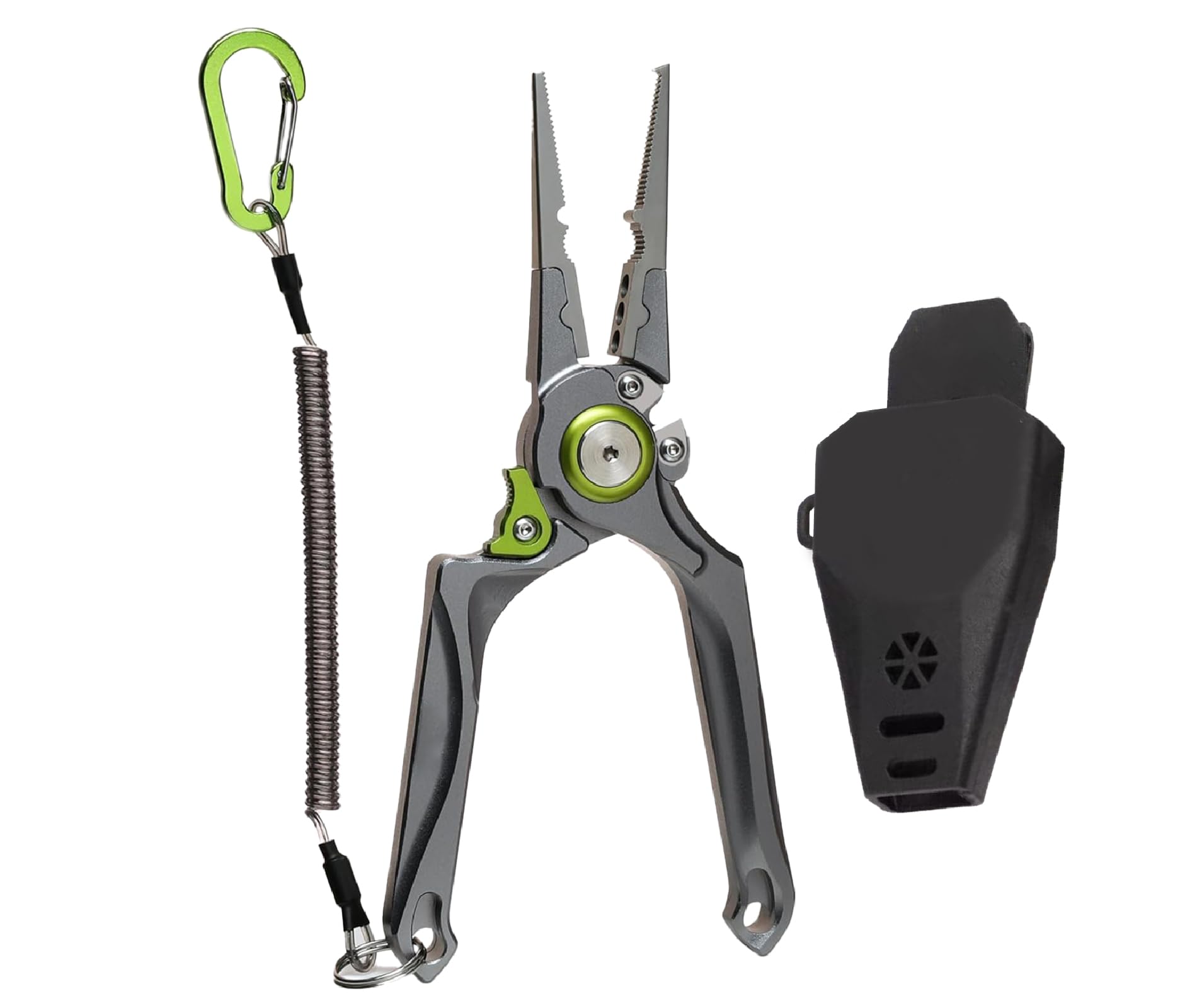 OH MY WOW Fishing Pliers with titanium-coated stainless steel body