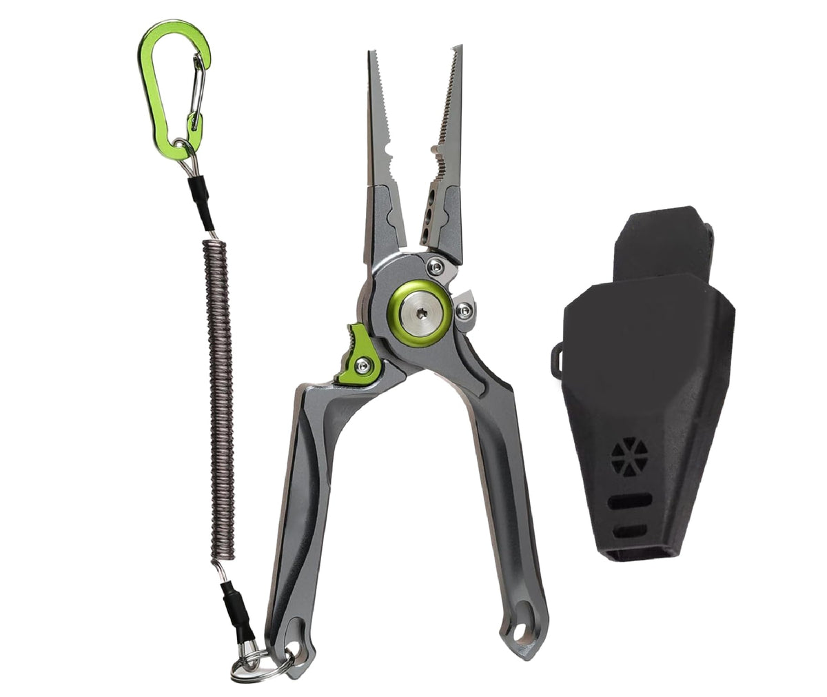 OH MY WOW Fishing Pliers with titanium-coated stainless steel body