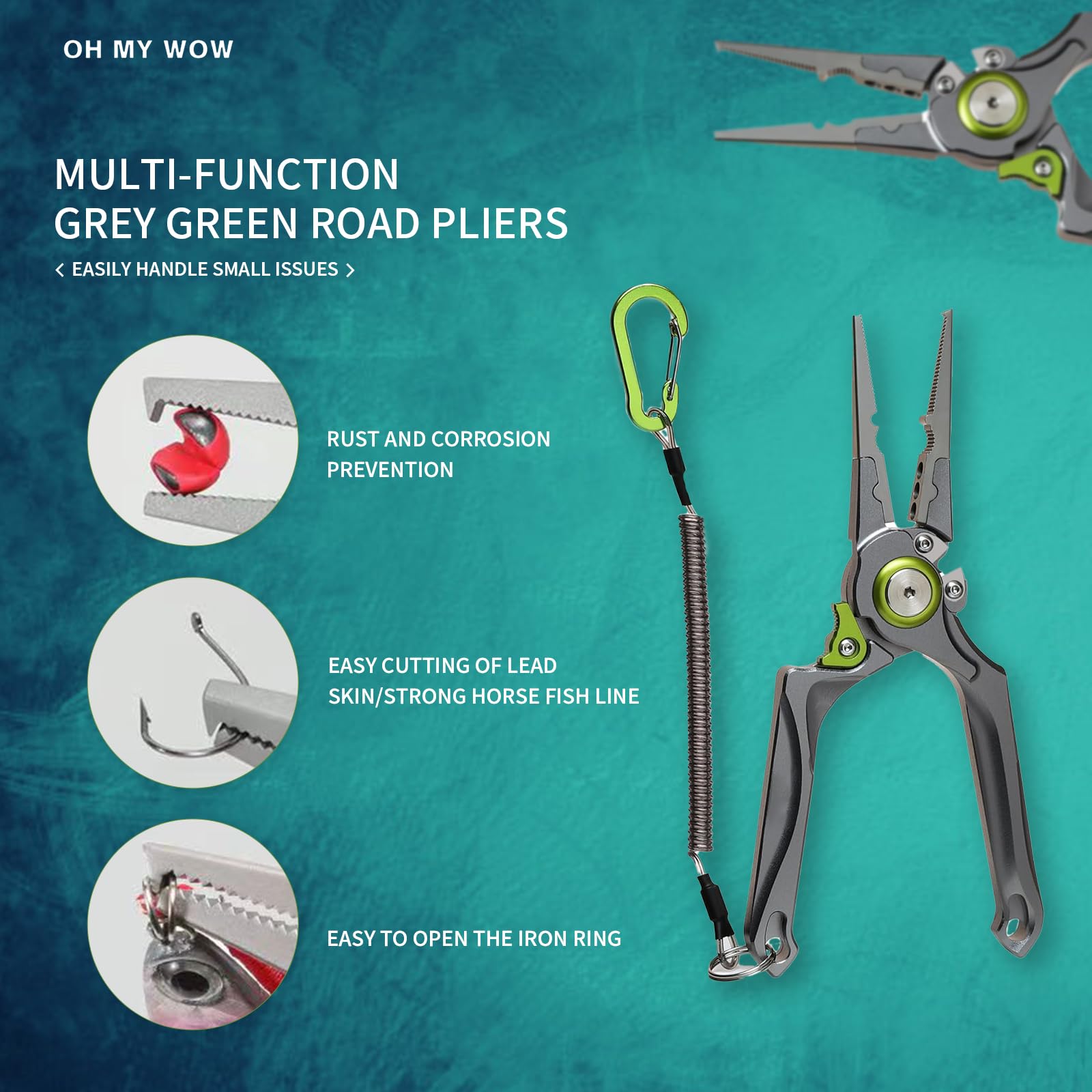 Corrosion-resistant fishing pliers for saltwater use