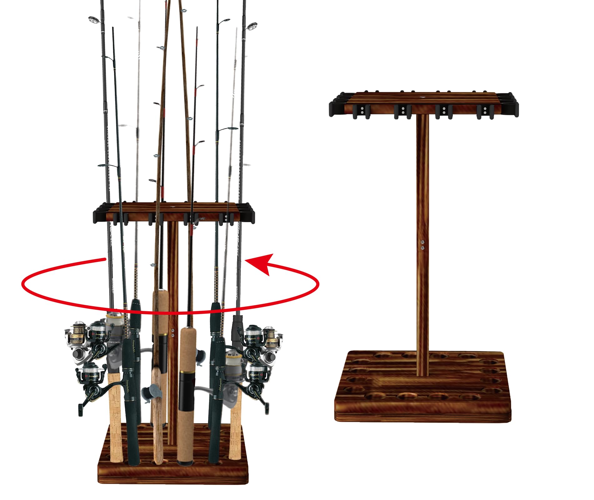 OH MY WOW Fishing Rod Holder 360° Rotating – front view