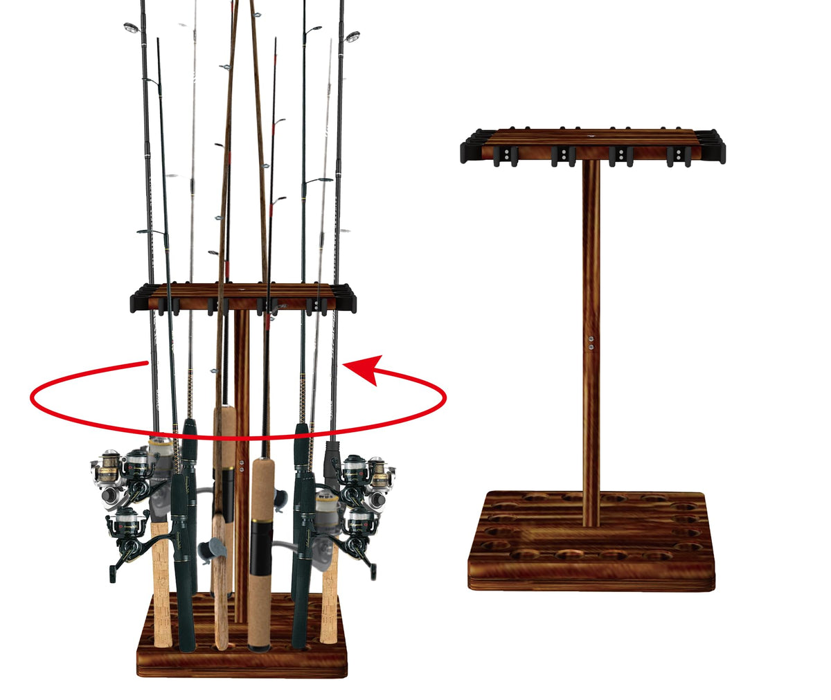 OH MY WOW Fishing Rod Holder 360° Rotating – front view