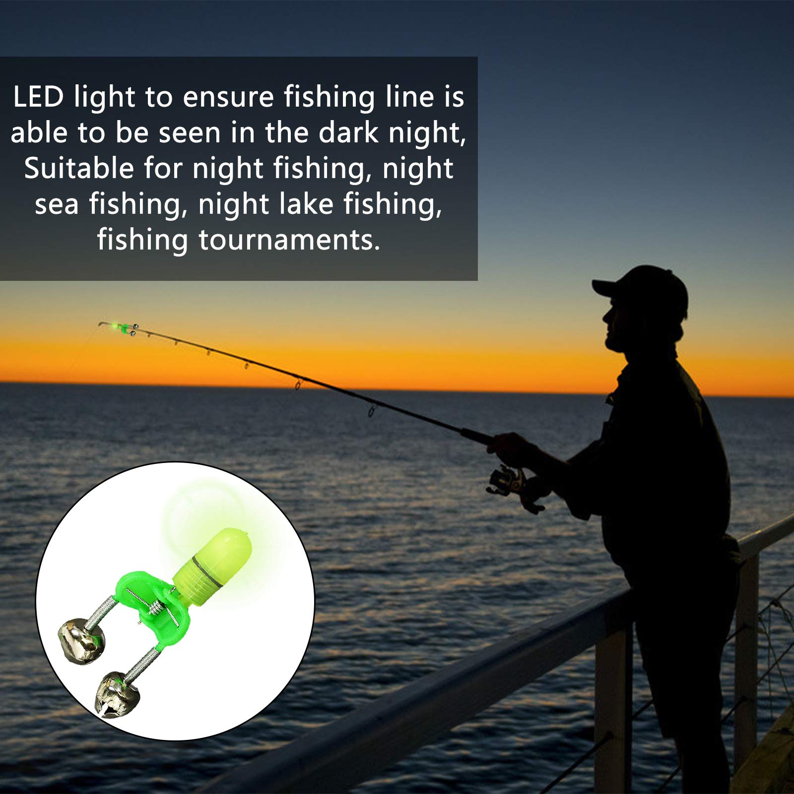 Pile of 10 green-light bite alarms and 10 red-light bite alarms