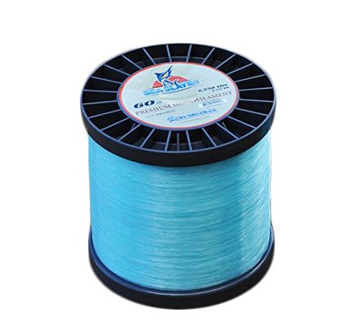 Ohero Sea Slayer premium monofilament line in Aqua Blue bulk spool for offshore trolling.