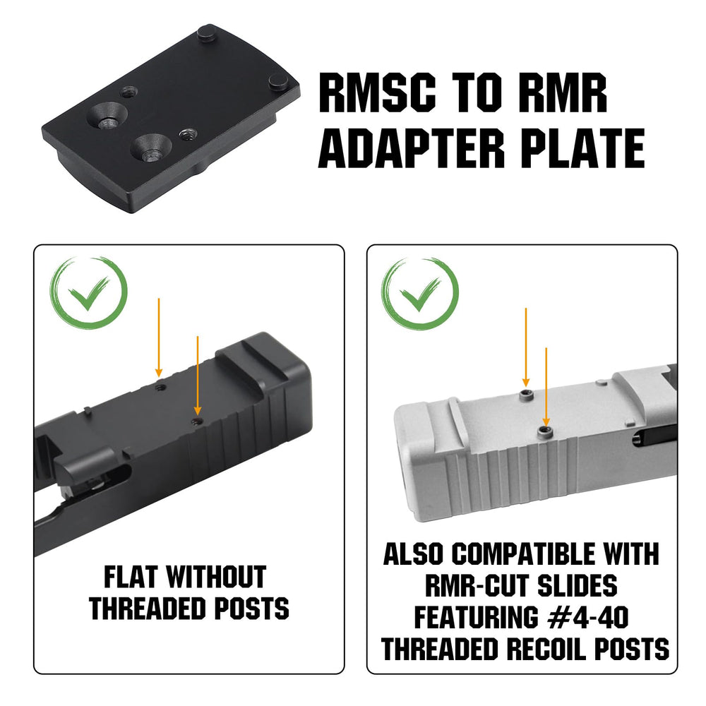 ohhunt RMSC-to-RMR Adapter Plate for RMS Cut Slides | RMR Optic Compat ...