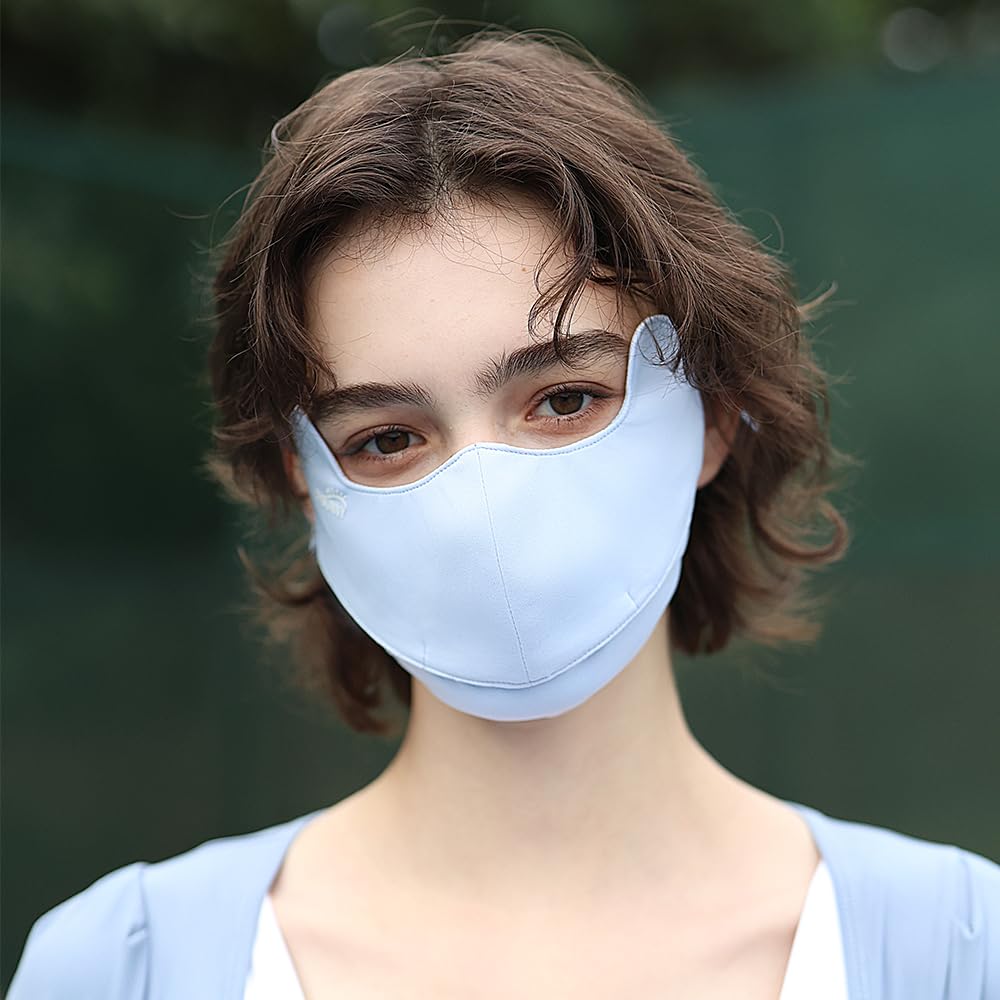 OHRAIN neck gaiter outdoor blue scarf for sports and daily use.
