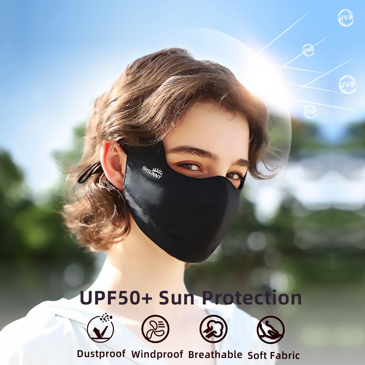 OHRAIN outdoor multiuse neck gaiter suited for hiking, cycling, and more.
