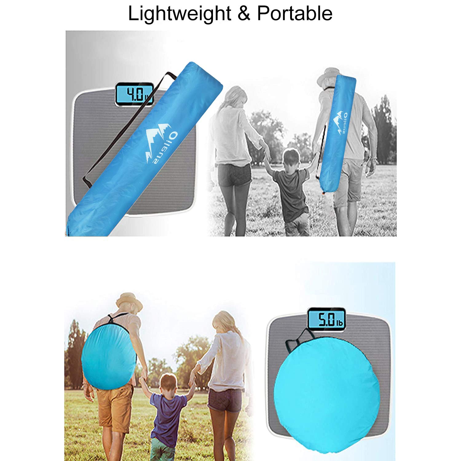 Oileus X-Large frame and stakes provide wind-stable shade