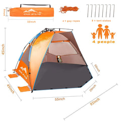 Oileus X-Large Beach Tent two-vent windows improving airflow