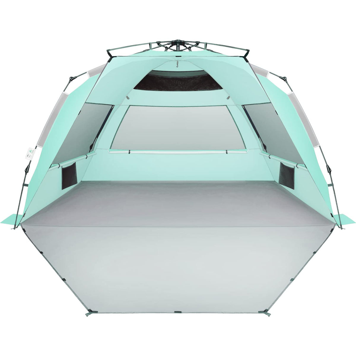 Oileus XX-Large Pop Up Beach Tent setup demonstrates fast shade for beach outings
