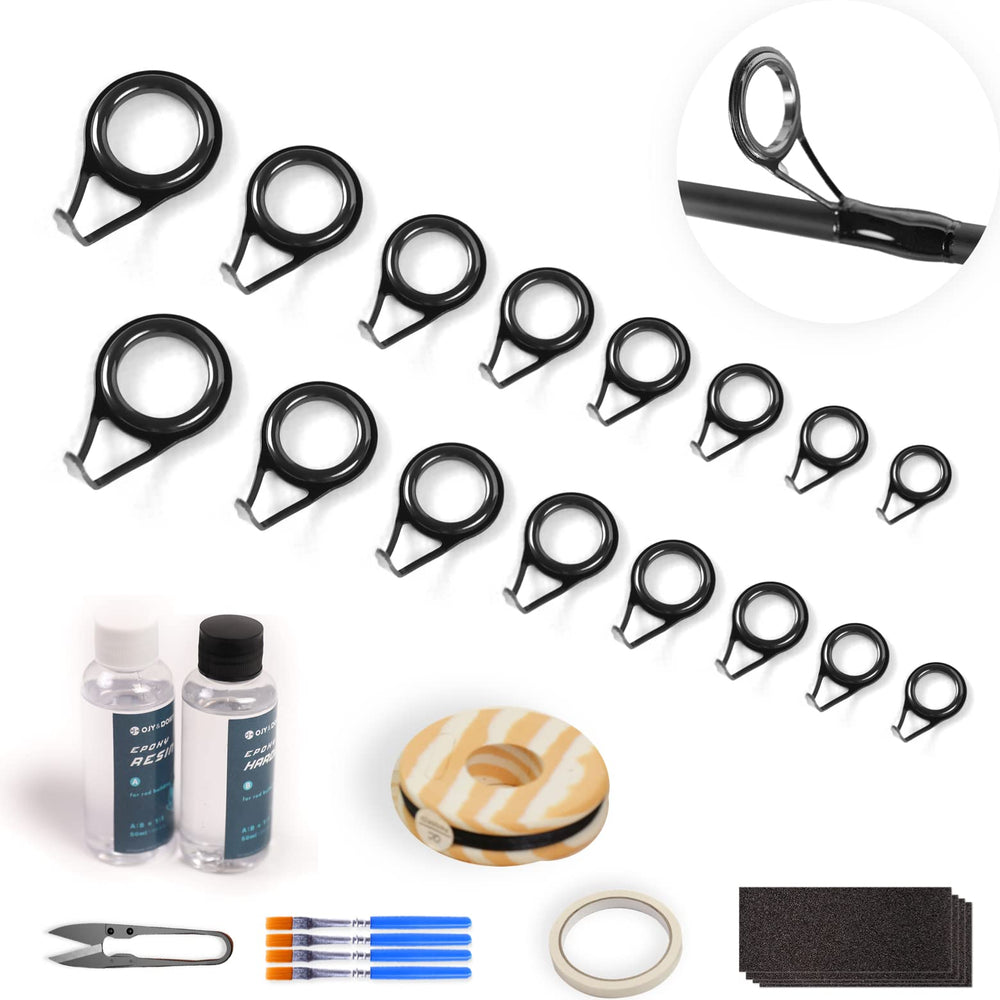 Overview of OJY&DOIIIY Fishing Rod Eyelets Repair Kit
