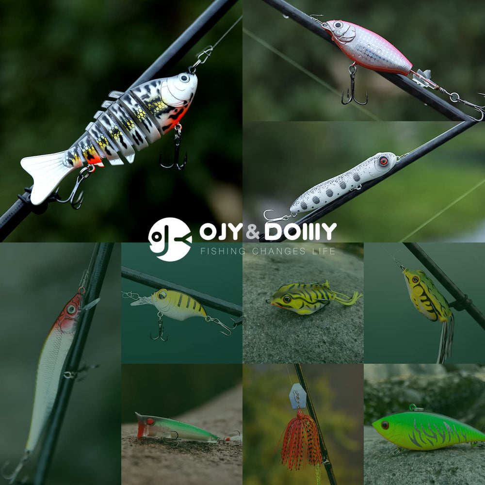 OJYDOIIIY bass lures kit chatterbait—strong hookups during aggressive retrieves.