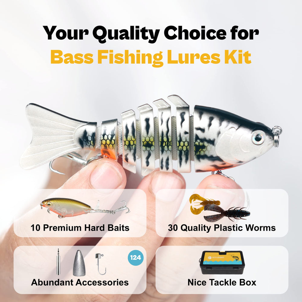 OJYDOIIIY bass lures kit topwater plopper—exciting surface strikes for active bass.