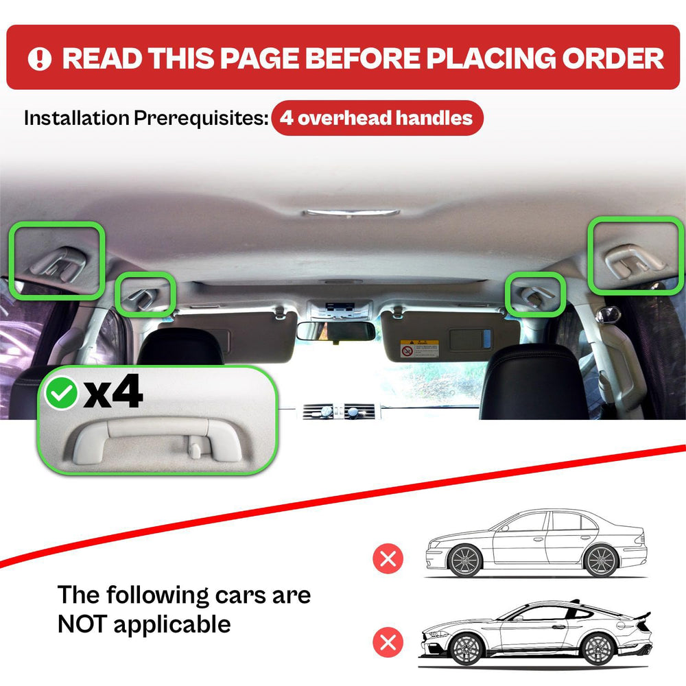 Rod rack mounted inside SUV showing head clearance